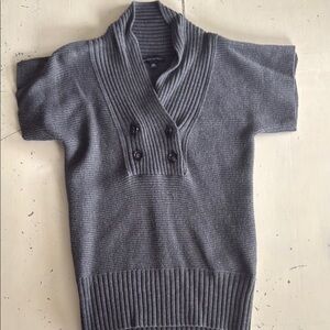 Gray Sweater with Button Detail